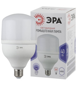 Лампа светодиодная E27 40W 220в. 6500K T120 POWER ЭРА