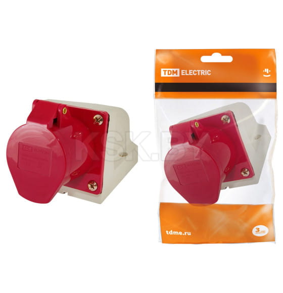 Розетка 115 стационарная 3Р+РЕ+N 16А 380В IP44 SQ0602-0003 TDM (SQ0602-0003) 