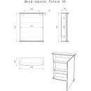 Шкаф- зеркало Айсберг Милана 60 см. правый/левый (DA1064HZ) 