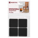 Протекторы защитные из фетра черные 38*38 мм, VORTEX