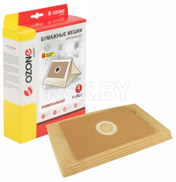 Фильтр-мешки синтетические OZONE универсальные фланец 120x190 мм., диаметр отверстия 50 мм.(4 шт.) (UN-02) 