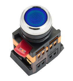 Кнопка ABLFS-22 с подсветкой синий NO+NC 230В EKF PROxima