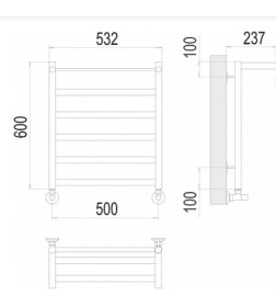 Полотенцесушитель Хендрикс П6 500х600