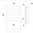 Полотенцесушитель Евромикс квадро П6 500х650 электро (4670078531230) 