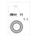 Светильник подвесной Divinare ROSALINDA 7204/17 LM-12 (7204/17 LM-12) 