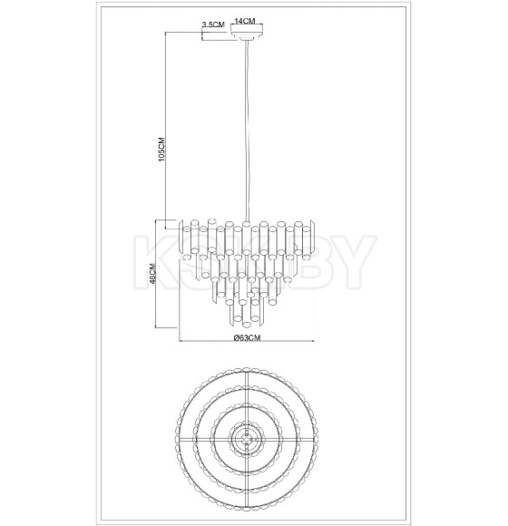 Светильник подвесной Divinare ROSIE 3511/02 LM-8 (3511/02 LM-8) 