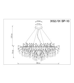 Светильник подвесной Divinare SALICE 3132/01 SP-10