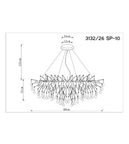 Светильник подвесной Divinare SALICE 3132/26 SP-10