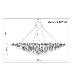 Светильник подвесной Divinare SALICE 3132/26 SP-13