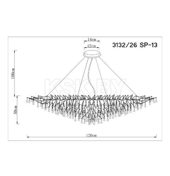 Светильник подвесной Divinare SALICE 3132/26 SP-13 (3132/26 SP-13) 