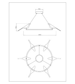 Светильник подвесной Divinare SUMMER 1188/06 LM-42