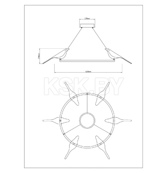 Светильник подвесной Divinare SUMMER 1188/06 LM-42 (1188/06 LM-42) 