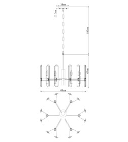 Светильник подвесной Divinare TENERIFE 7136/18 LM-6