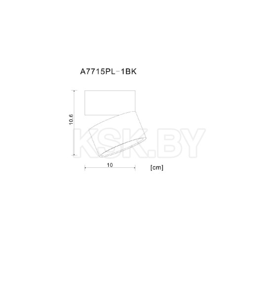 Светильник потолочный Arte Lamp ARCTURUS A7715PL-1BK (A7715PL-1BK) 