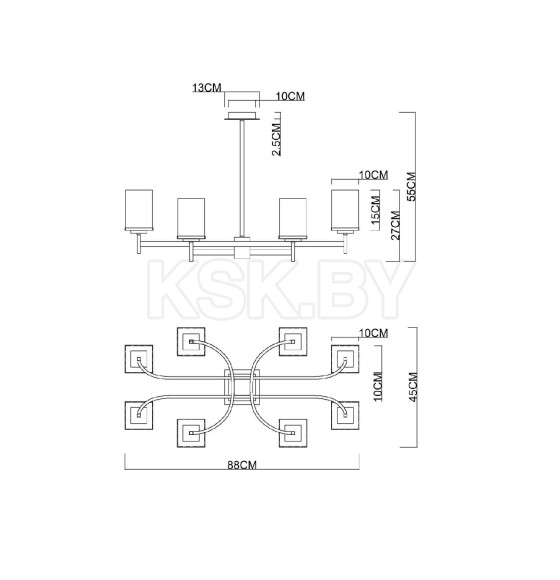 Светильник подвесной Divinare FAWARIS 4504/17 LM-8 (4504/17 LM-8) 