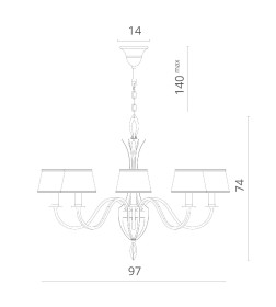 Светильник подвесной Divinare Florence 6819/19 SP-8