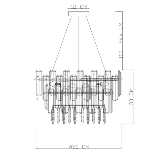 Светильник подвесной Divinare BELLATRIX 3510/02 LM-11 (3510/02 LM-11) 