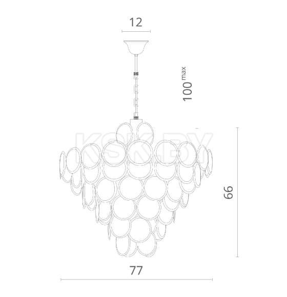 Светильник подвесной Divinare CHLOE 7566/02 SP-18 (7566/02 SP-18) 