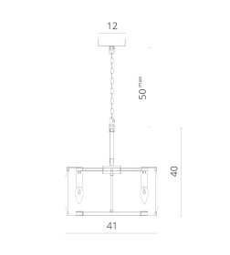 Светильник подвесной Divinare ELLIOT 7304/04 SP-6