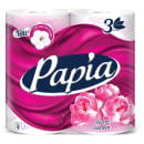 Бумага туалетная  PAPIA  Secret Garden белая (3 слоя) 4рул. (1133) 