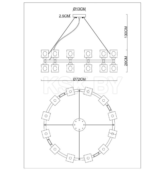 Светильник подвесной Divinare ALESSANDRO 7205/17 LM-24 (7205/17 LM-24) 