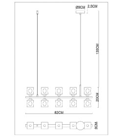 Светильник подвесной Divinare ALESSANDRO 7205/17 SP-10