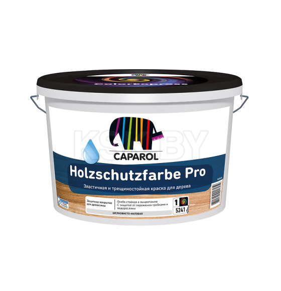 Краска водно-дисперсионная фасадная Caparol Holzschutzfarbe Pro Base 1,  2,5 л  (3,25 кг) (948104937) 