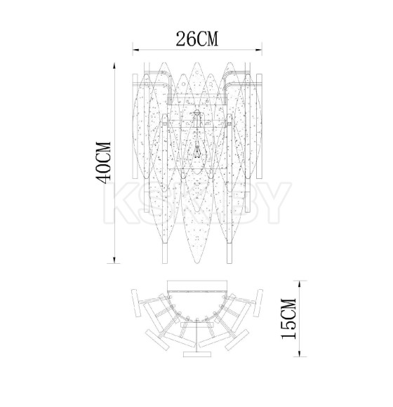 Светильник настенный Divinare AMELIE 6002/01 AP-1 (6002/01 AP-1) 