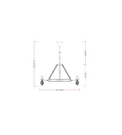 Светильник подвесной Arte Lamp CARTWHEEL A4550LM-6CK