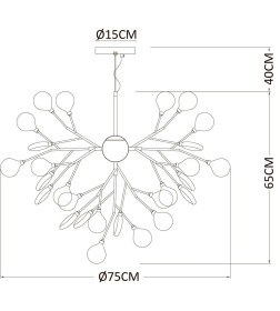 Светильник подвесной Arte Lamp CANDY A7274SP-36GO