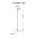 Светильник подвесной Arte Lamp CAMERON A7720SP-1AB (A7720SP-1AB) 