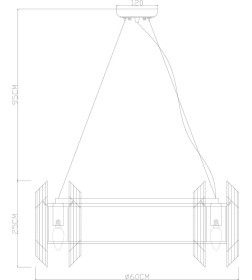 Светильник подвесной Arte Lamp JASTIN A2848SP-8GO