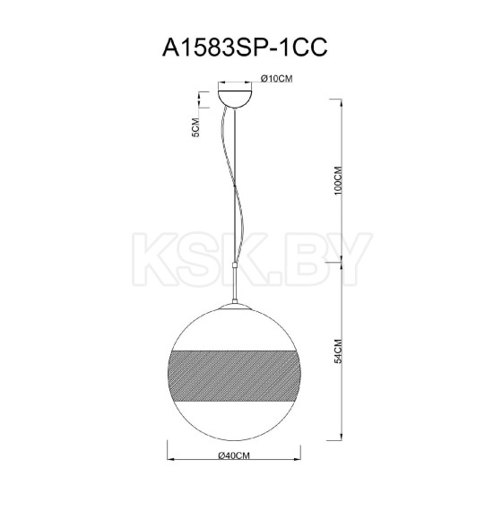 Светильник подвесной Arte Lamp GALACTICA A1583SP-1CC (A1583SP-1CC) 