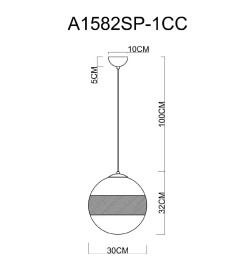 Светильник подвесной Arte Lamp GALACTICA A1582SP-1CC