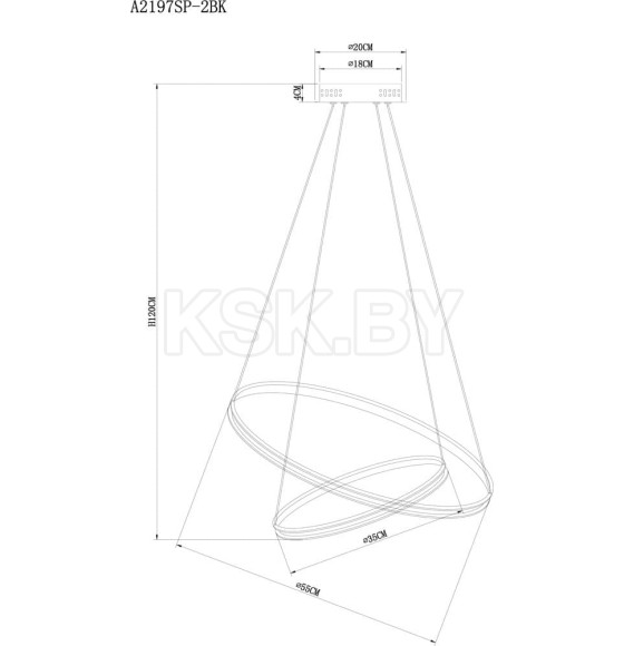 Светильник подвесной Arte Lamp FRODO A2197SP-2BK (A2197SP-2BK) 