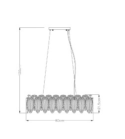 Светильник подвесной Arte Lamp EVIE A4152SP-8SG