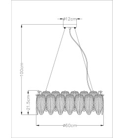 Светильник подвесной Arte Lamp EVIE A4052SP-8SG