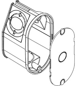 Коробка установочная UG 30-WA-D 2*35мм для светильников, с крышкой, 650°С, h=35мм, для спл. стен Obo-Rettermann