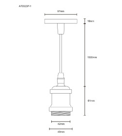 Светильник подвесной Arte Lamp ELECTRA A7002SP-1AB