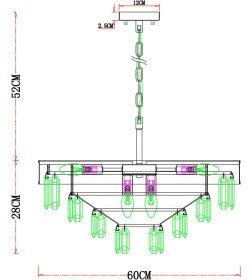 Светильник подвесной Arte Lamp DIADEM A1002LM-8CC