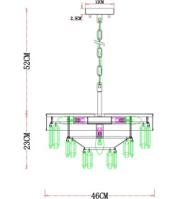 Светильник подвесной Arte Lamp DIADEM A1002LM-6CC