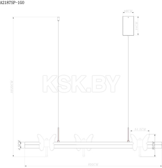 Светильник подвесной Arte Lamp DARCY A2187SP-1GO (A2187SP-1GO) 