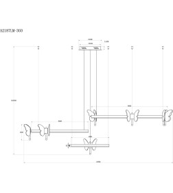 Светильник подвесной Arte Lamp DARCY A2187LM-3GO