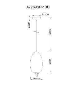 Светильник подвесной Arte Lamp CODY A7769SP-1BC