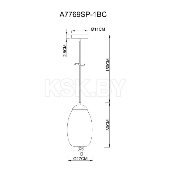 Светильник подвесной Arte Lamp CODY A7769SP-1BC (A7769SP-1BC) 