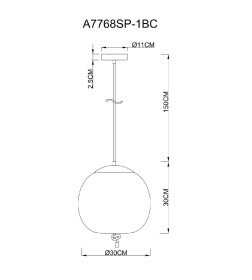 Светильник подвесной Arte Lamp CODY A7768SP-1BC