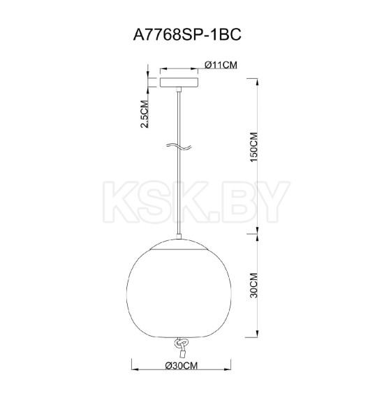 Светильник подвесной Arte Lamp CODY A7768SP-1BC (A7768SP-1BC) 