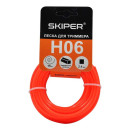 Леска ф 2.4 мм х 15 м квадратн. сеч. (оранж.) SKIPER H06 (H06) 