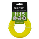 Леска ф 2.7 мм х 15 м "звездочка" (желт.) SKIPER H15 (H15) 