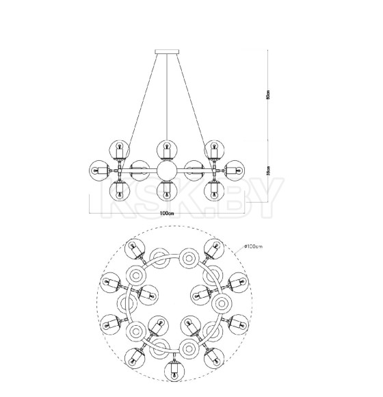 Светильник подвесной Arte Lamp BOLLA A1664SP-25BK (A1664SP-25BK) 